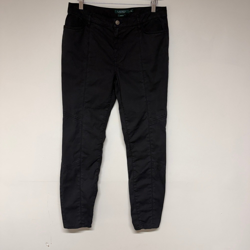 Lauren Ralph Lauren Denim Jeans Womens Size 6 Black Skinny Classic Timeless